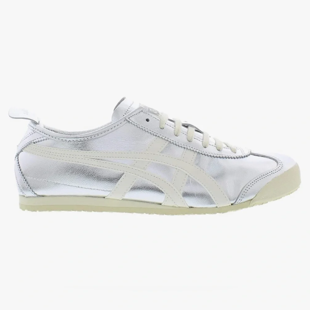 NWT Onitsuka Tiger Mexico 66 Silver Off White Unisex Sz Men 7.5/Women 9 - Picture 2 of 14